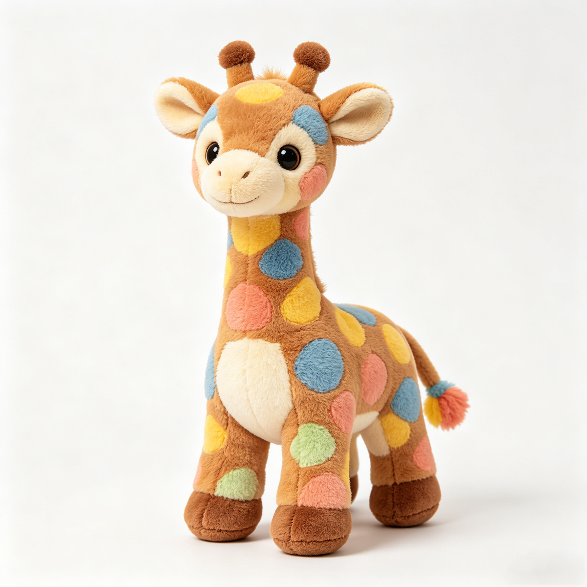 Colorful Polka Dot Giraffe Plush Toy