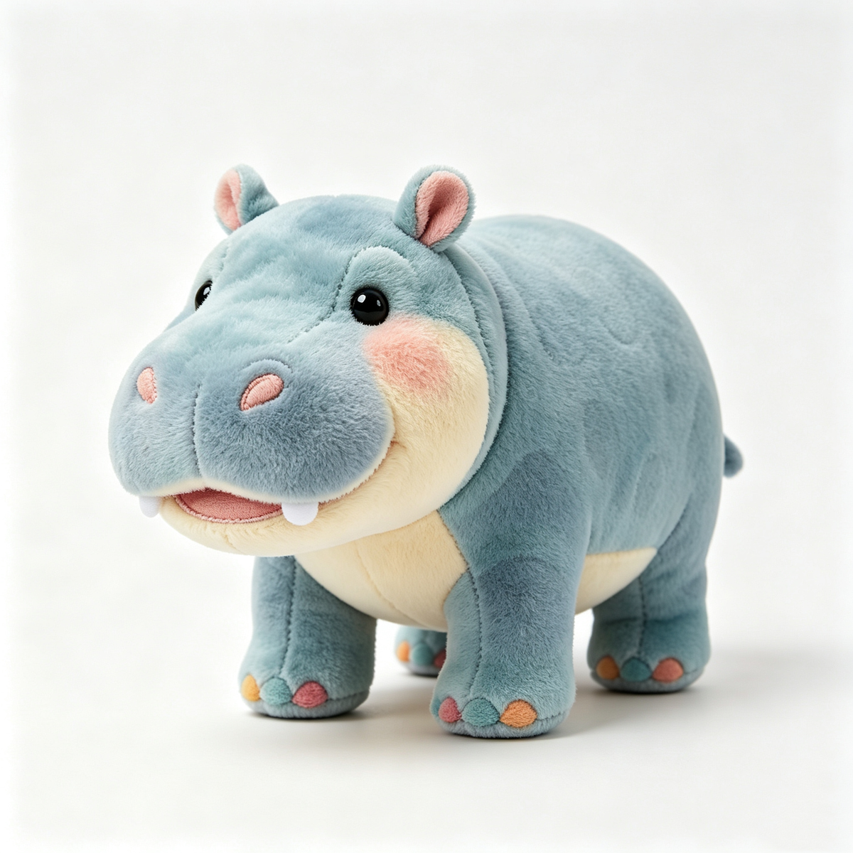 Soft Blue Hippopotamus Plush Toy