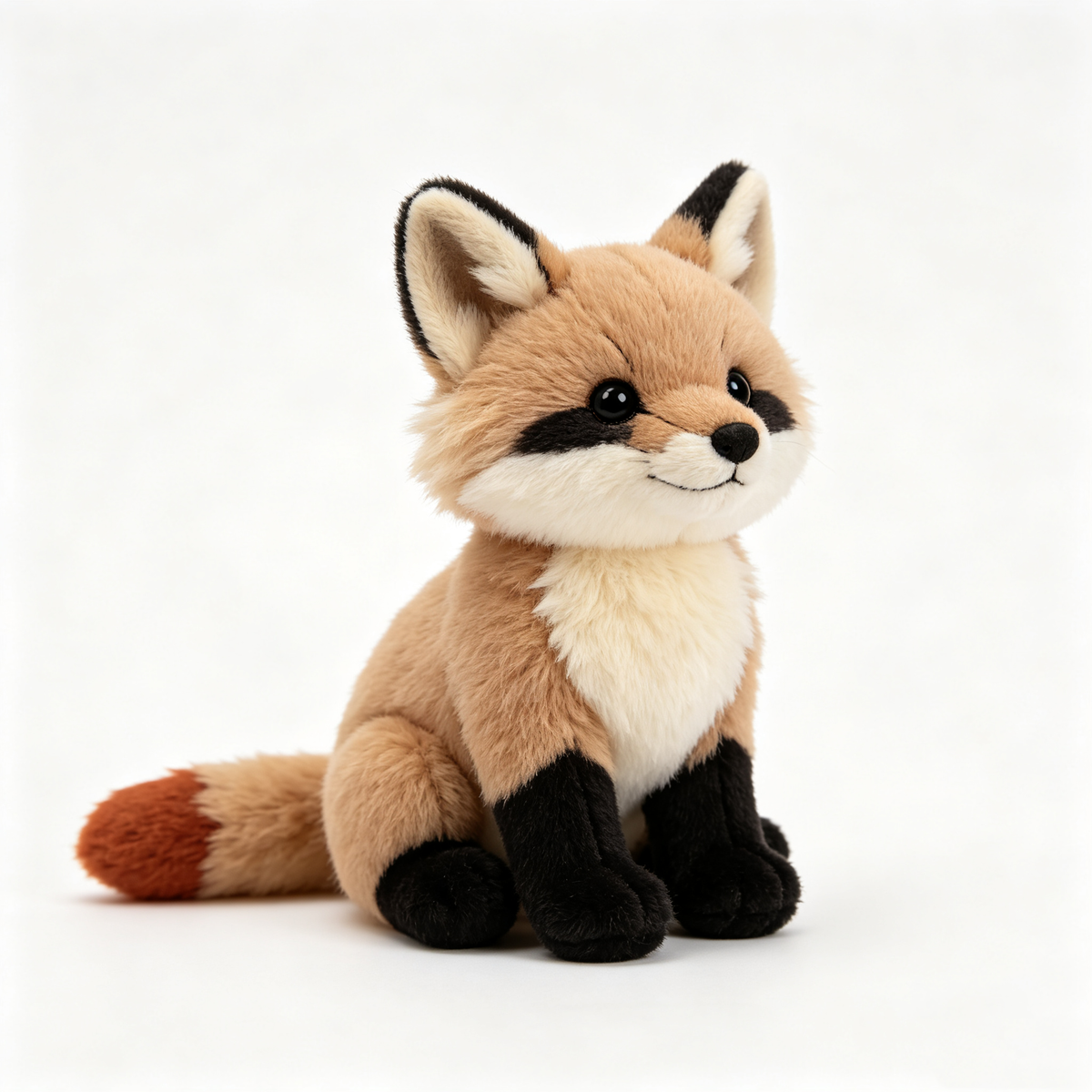 Sitting Light Brown Fox Plush Toy