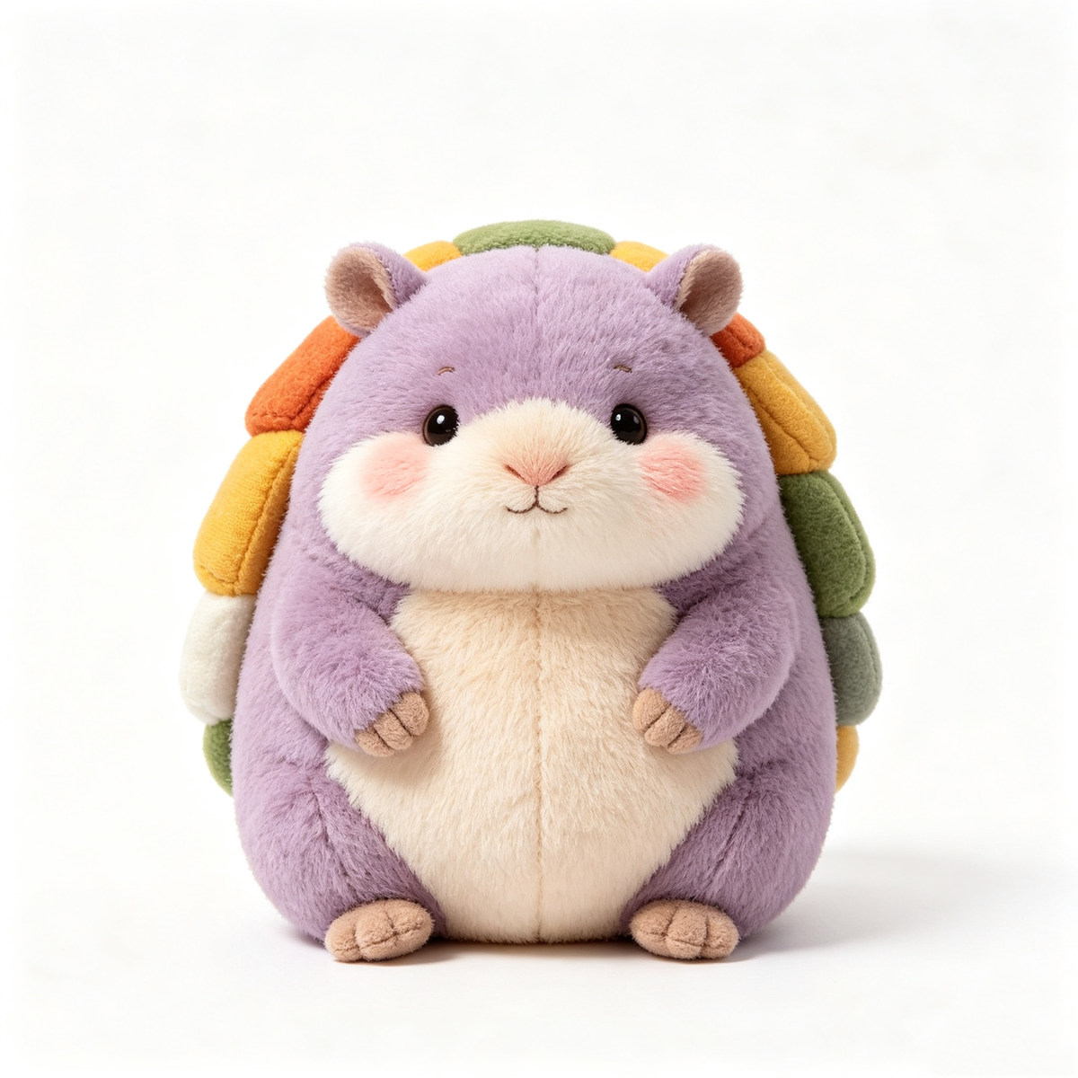 Purple Hamster Stuffed Toy With Colorful Shell