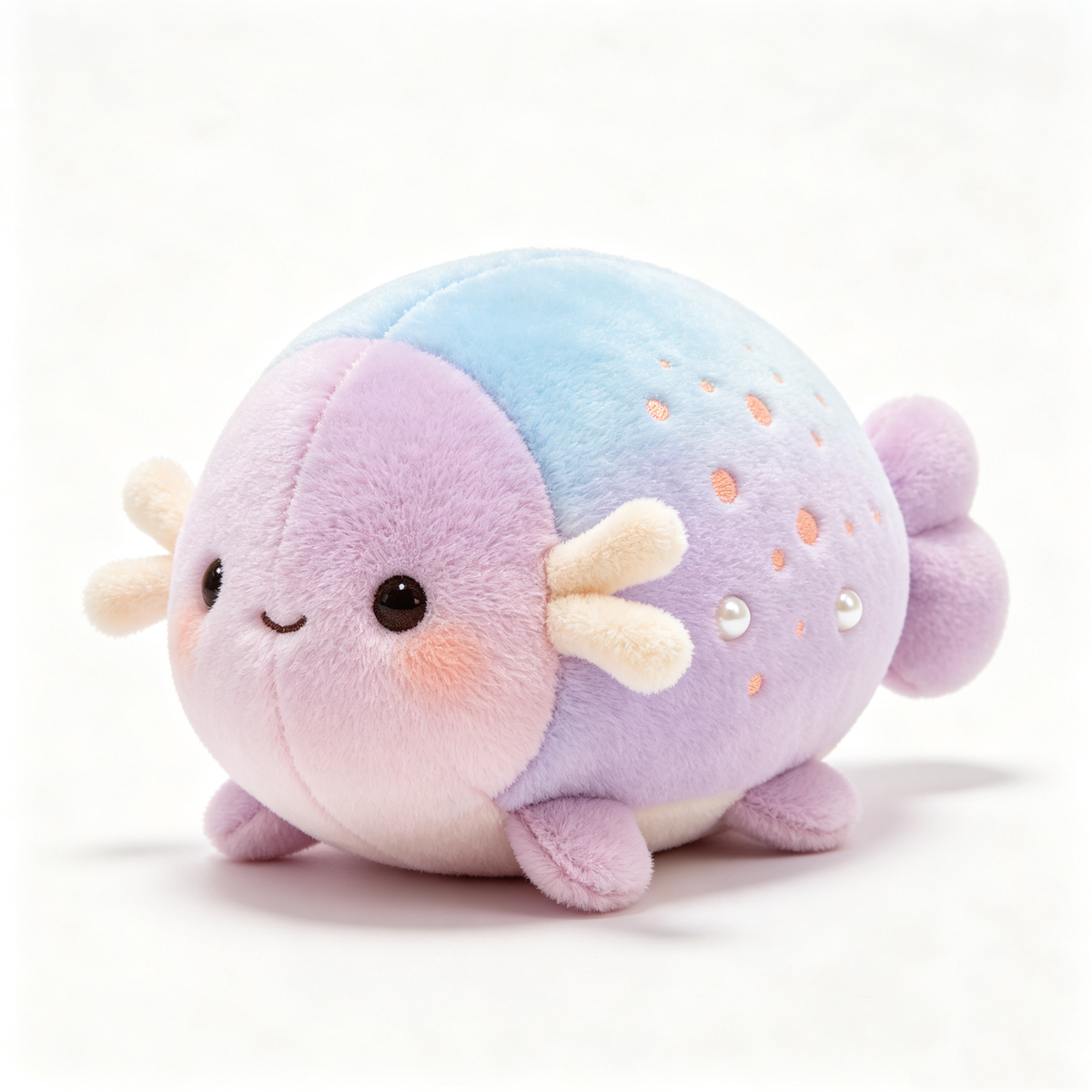 Gradient Pastel Pufferfish Plush Toy