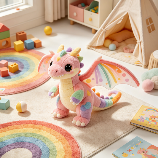 Rainbow Dragon Plush Toy