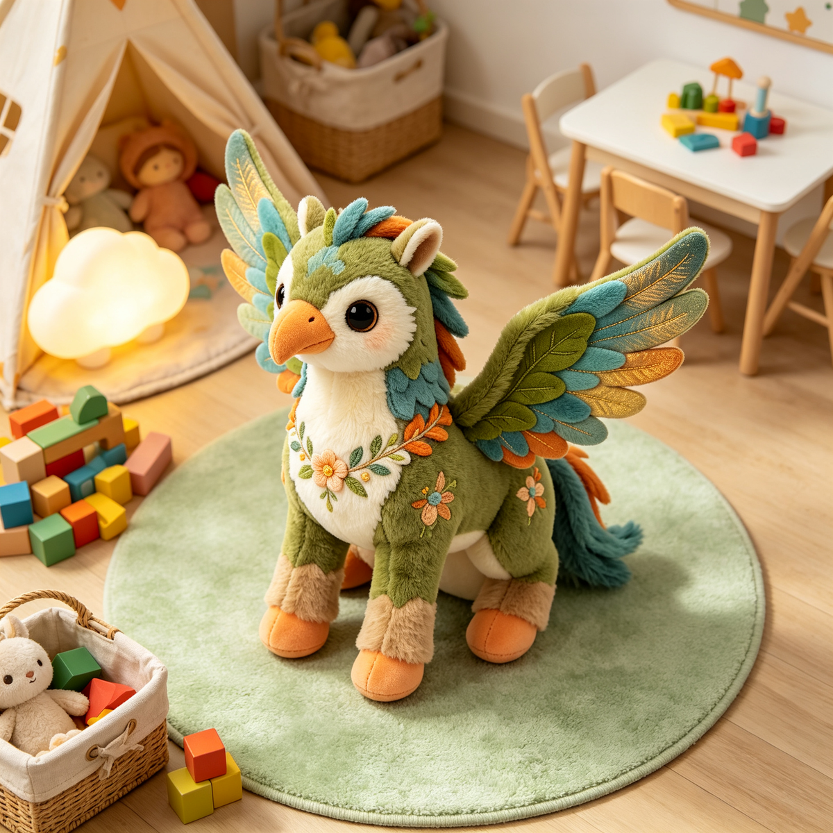Floral Griffin Stuffed Animal