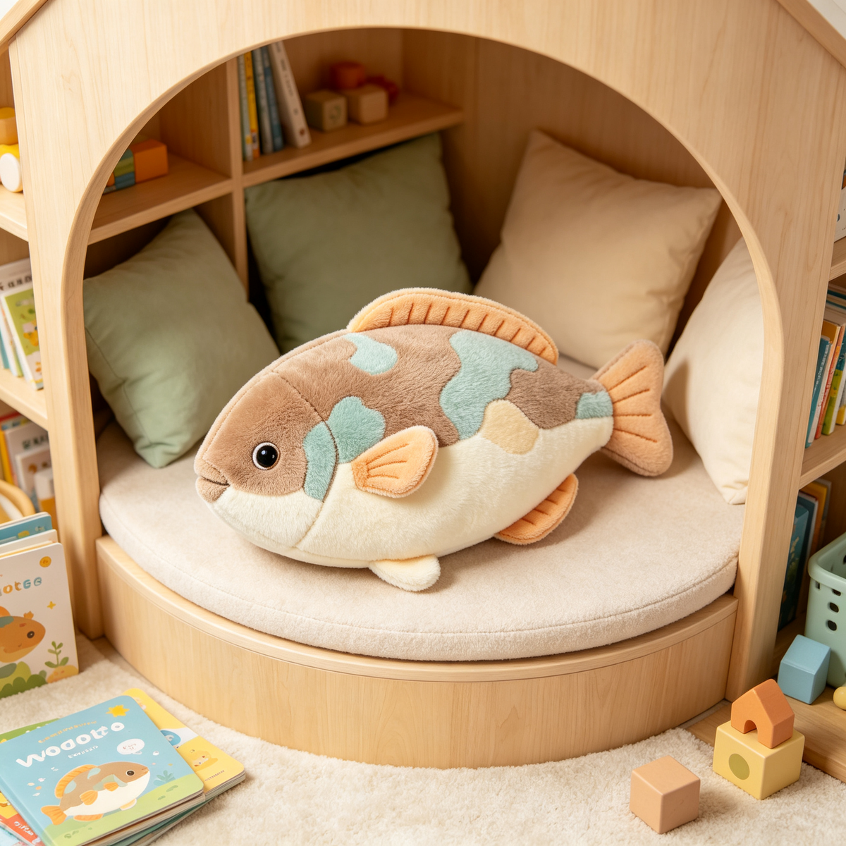 Camouflage Pattern Fish Plush Toy