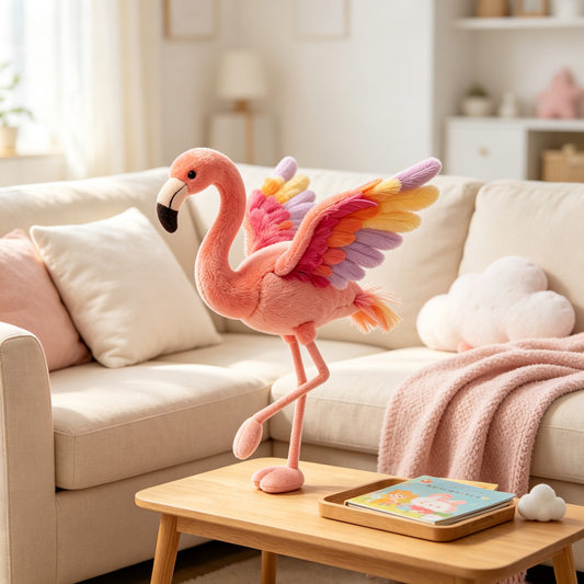 Rainbow Wing Flamingo Plush Toy
