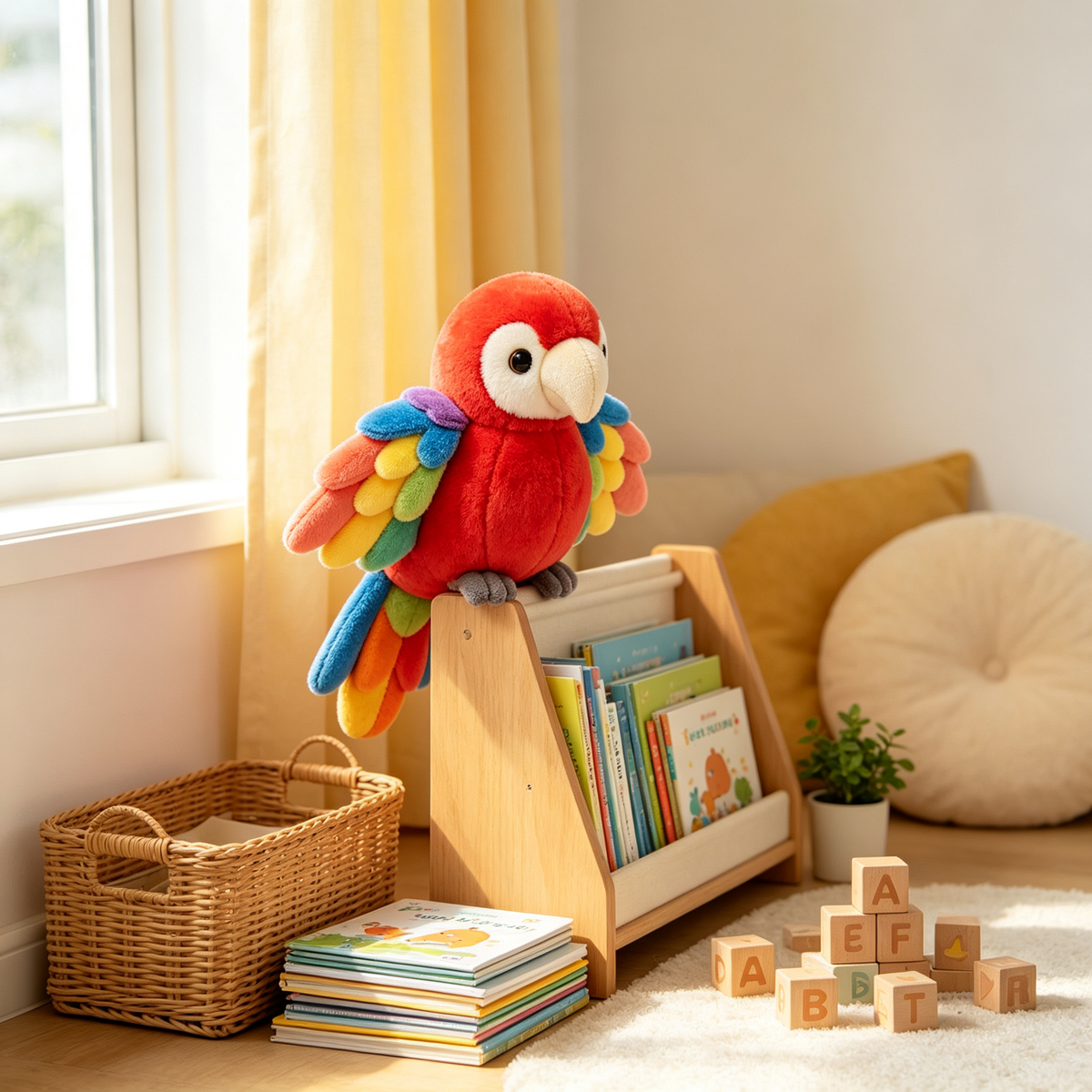 Colorful Macaw Stuffed Parrot Toy