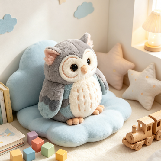 Grey Owl Stuffed Plush