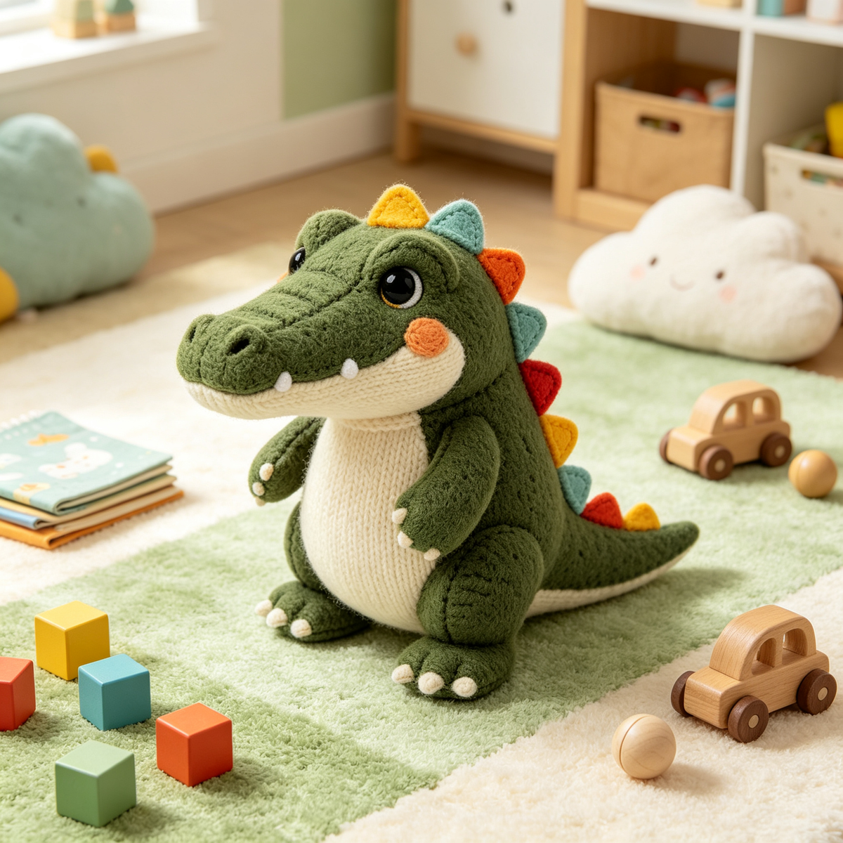 Knitted Style Crocodile Plush Toy