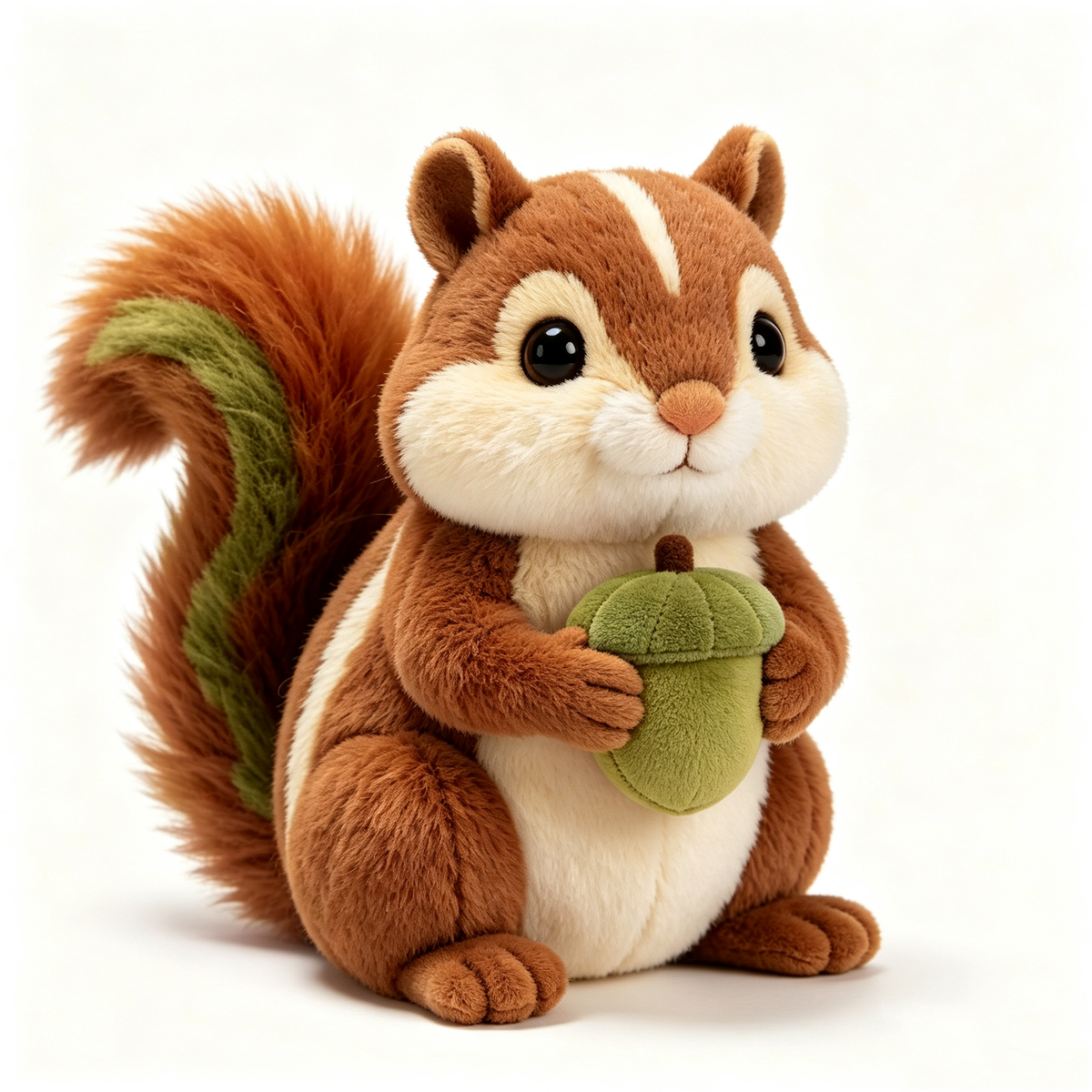 Brown Squirrel Plush Toy With Acorn