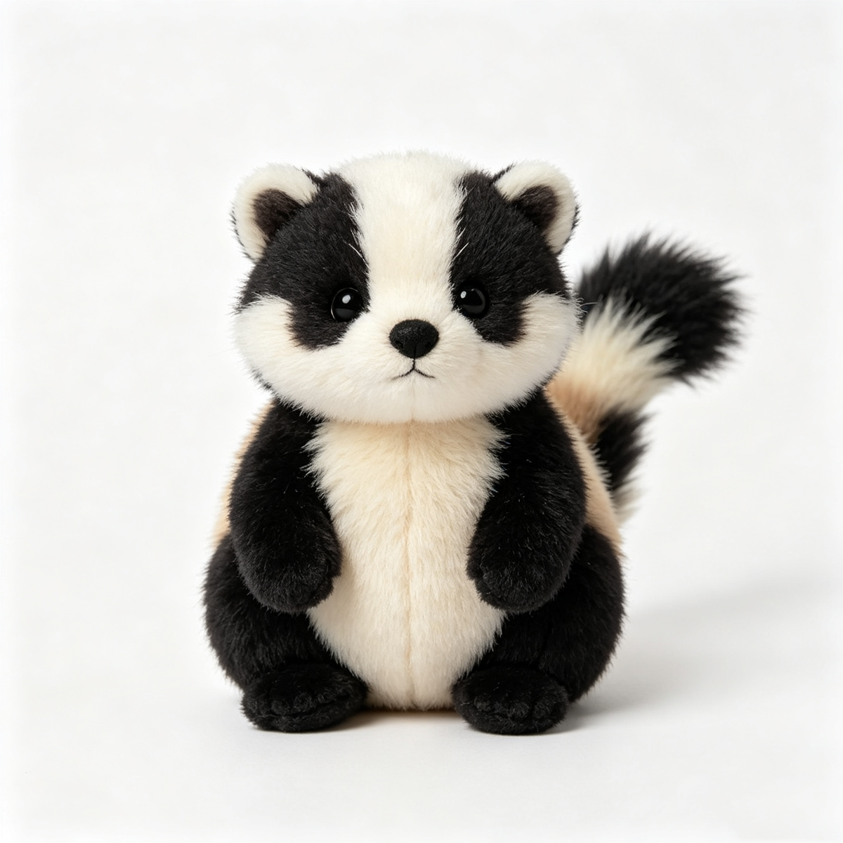 Cute Black And White Badger Plush Toy