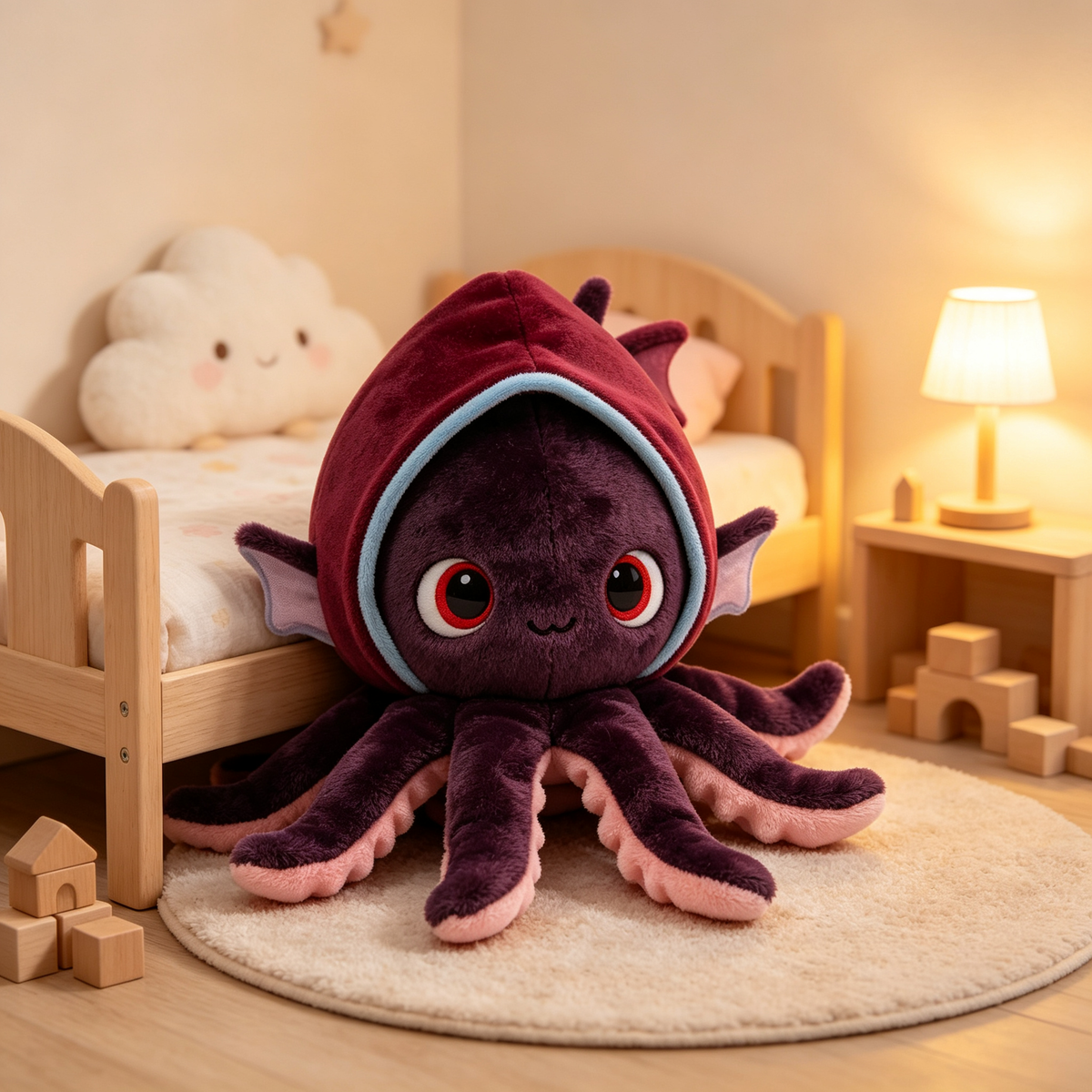 Dark Purple Squid Octopus Plush Toy