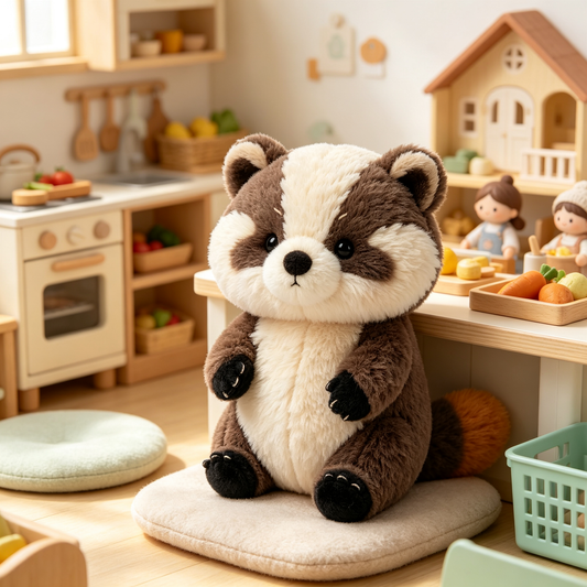 Chubby Raccoon Plush Toy